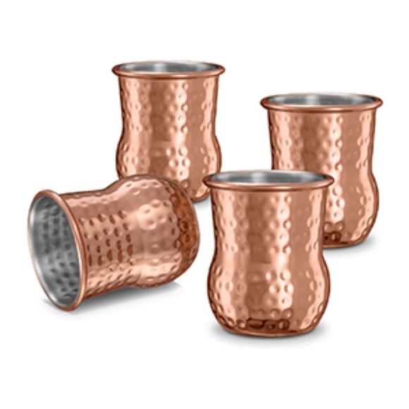 Home Collection Other - 4 Pieces Mini Moscow Mugs 2 oz Mule Shot Glasses Home Kitchen Bar Drinkware NIB